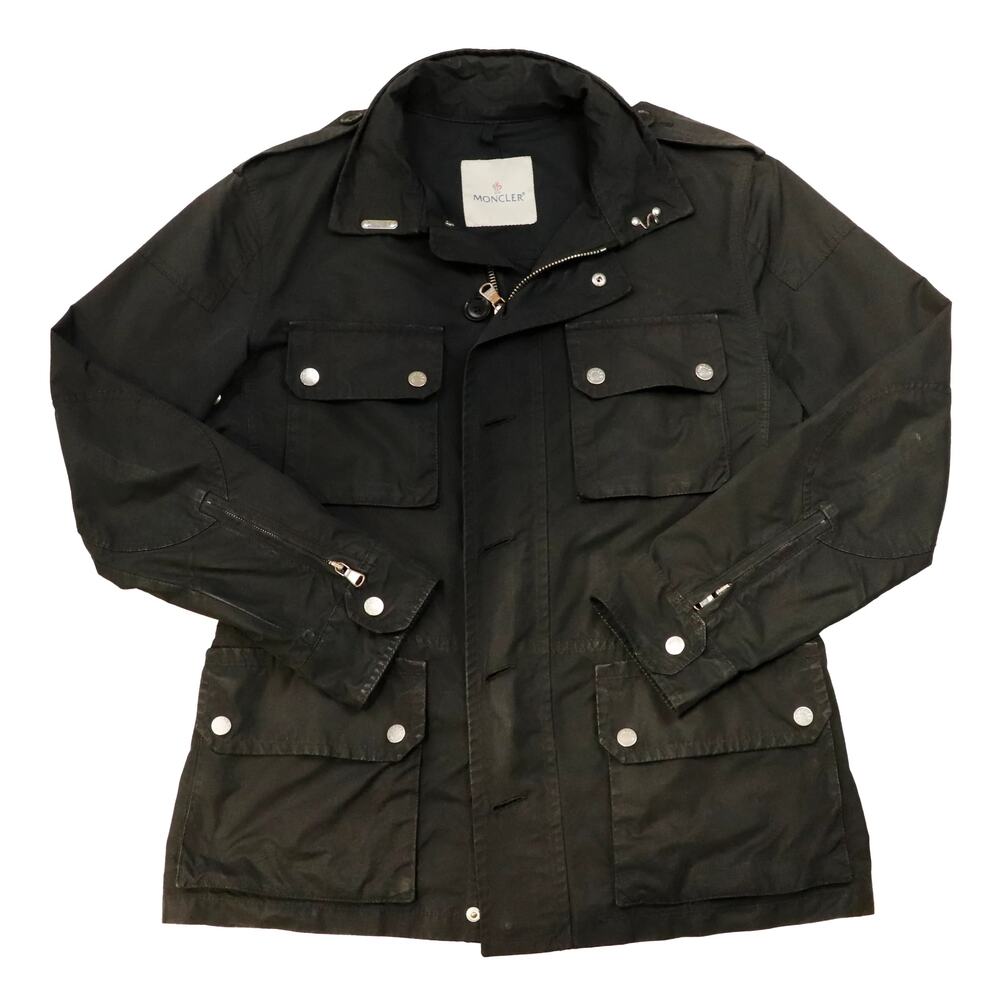 Vintage Moncler Black Jacket motorcycle riding Size 1